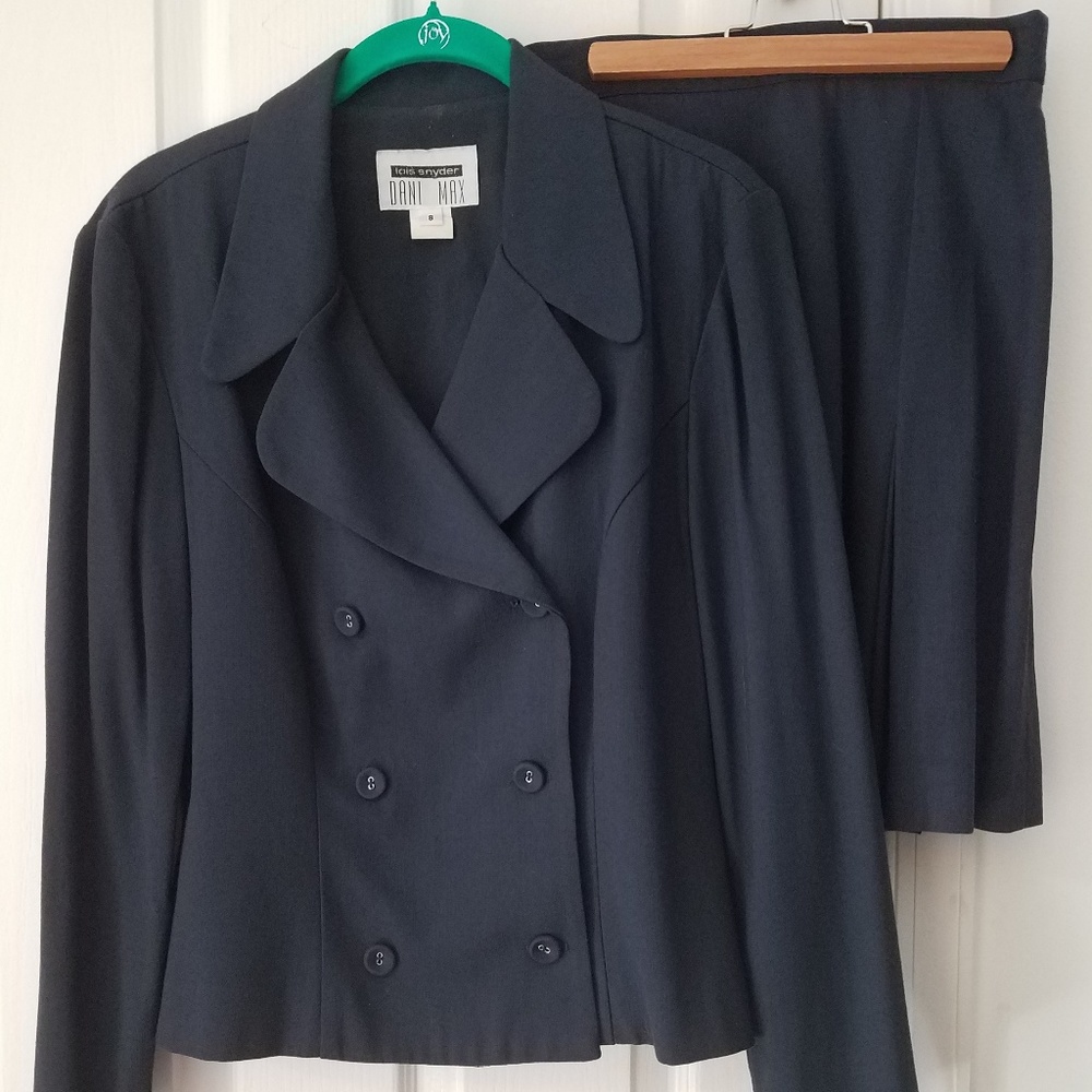 Military Styled Cropped Jacket & Skirt